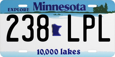 MN license plate 238LPL