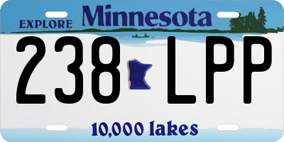 MN license plate 238LPP