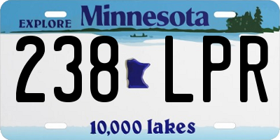 MN license plate 238LPR