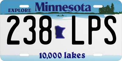 MN license plate 238LPS