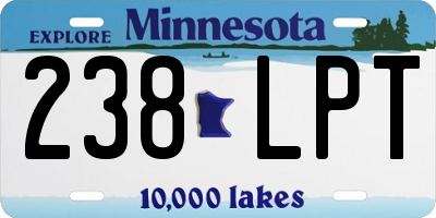 MN license plate 238LPT