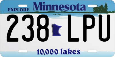MN license plate 238LPU
