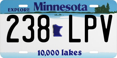 MN license plate 238LPV