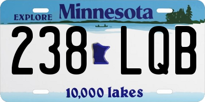 MN license plate 238LQB