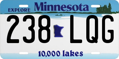 MN license plate 238LQG