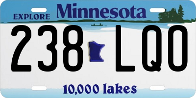 MN license plate 238LQO