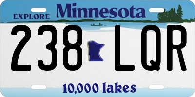 MN license plate 238LQR