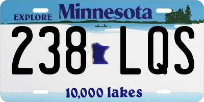 MN license plate 238LQS