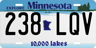 MN license plate 238LQV