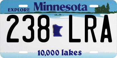 MN license plate 238LRA