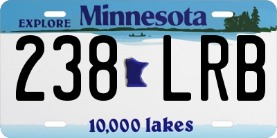 MN license plate 238LRB