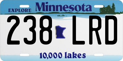 MN license plate 238LRD