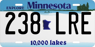 MN license plate 238LRE