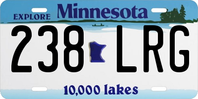 MN license plate 238LRG