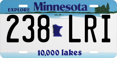MN license plate 238LRI