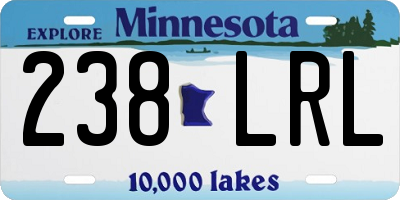 MN license plate 238LRL