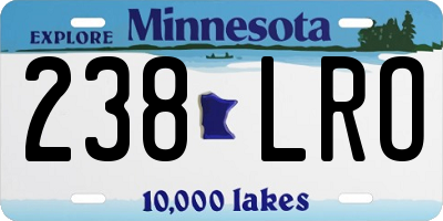 MN license plate 238LRO