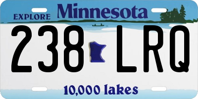 MN license plate 238LRQ