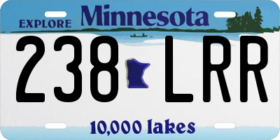 MN license plate 238LRR
