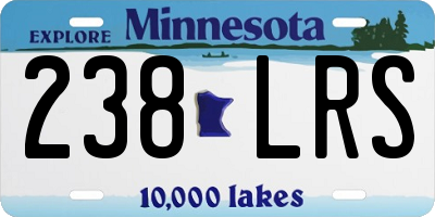 MN license plate 238LRS