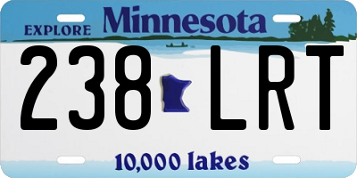 MN license plate 238LRT