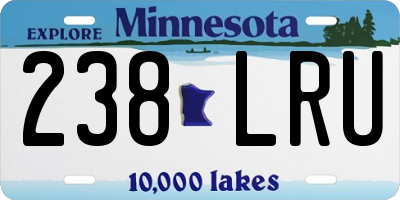 MN license plate 238LRU