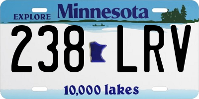 MN license plate 238LRV