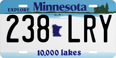 MN license plate 238LRY