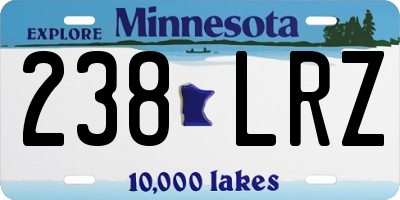 MN license plate 238LRZ