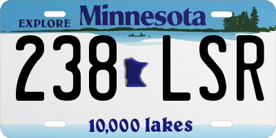MN license plate 238LSR