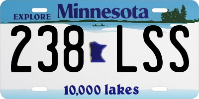 MN license plate 238LSS