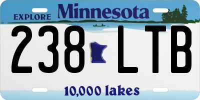 MN license plate 238LTB