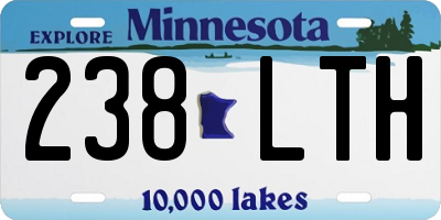 MN license plate 238LTH
