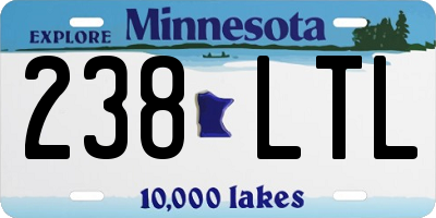 MN license plate 238LTL