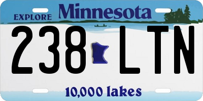 MN license plate 238LTN