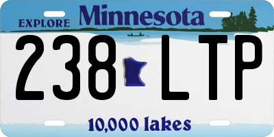 MN license plate 238LTP