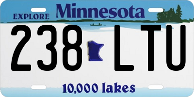 MN license plate 238LTU