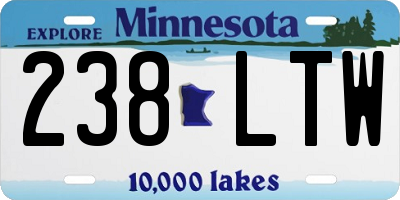 MN license plate 238LTW