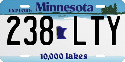 MN license plate 238LTY