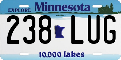 MN license plate 238LUG