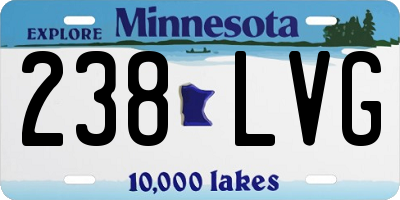 MN license plate 238LVG
