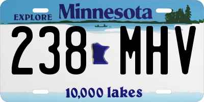 MN license plate 238MHV