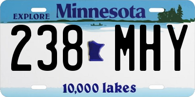 MN license plate 238MHY