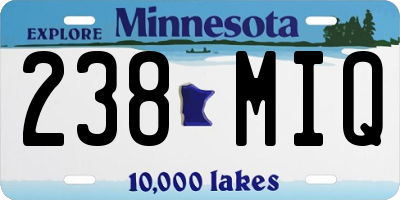 MN license plate 238MIQ
