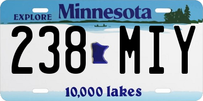 MN license plate 238MIY