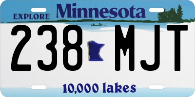 MN license plate 238MJT