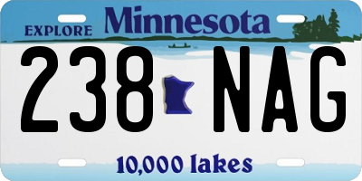 MN license plate 238NAG