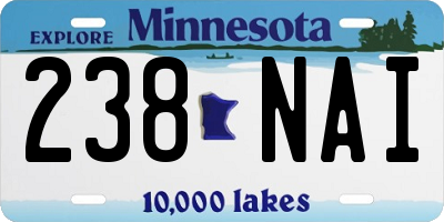 MN license plate 238NAI
