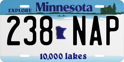 MN license plate 238NAP