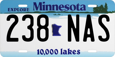 MN license plate 238NAS